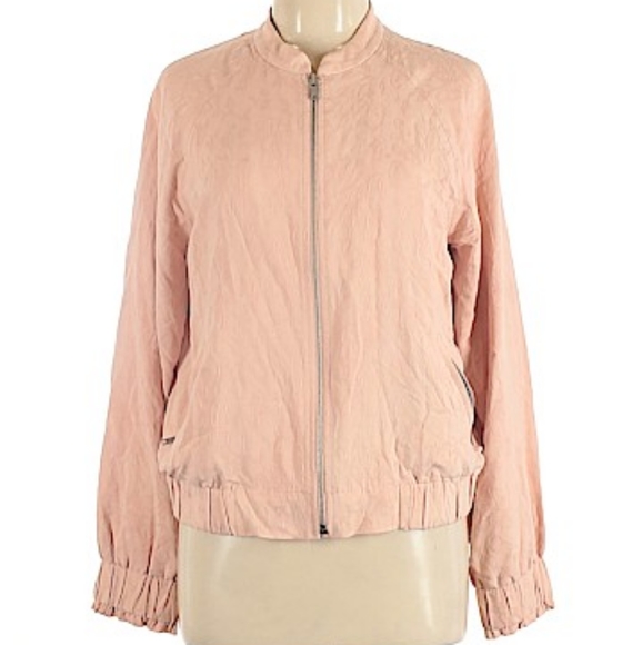 LOFT Light Pink/Blush Bomber Jacket - Picture 2 of 5